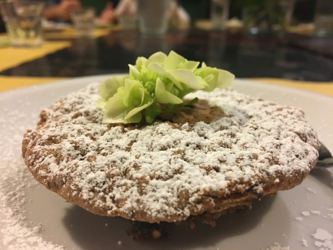 An individual serving of caprese 