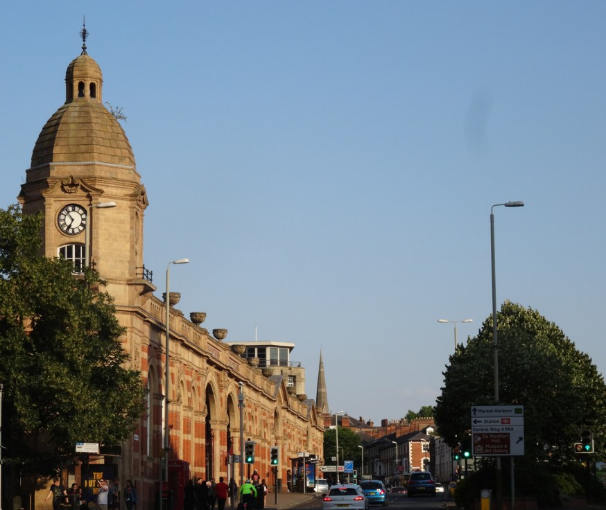 Leicester train station, England