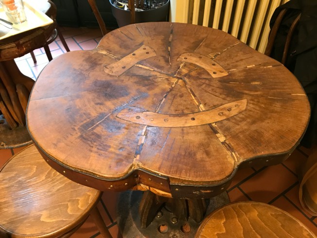 Restaurant table in Prague