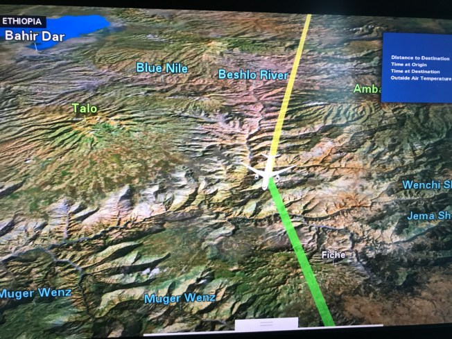 En route - London to Addis Ababa