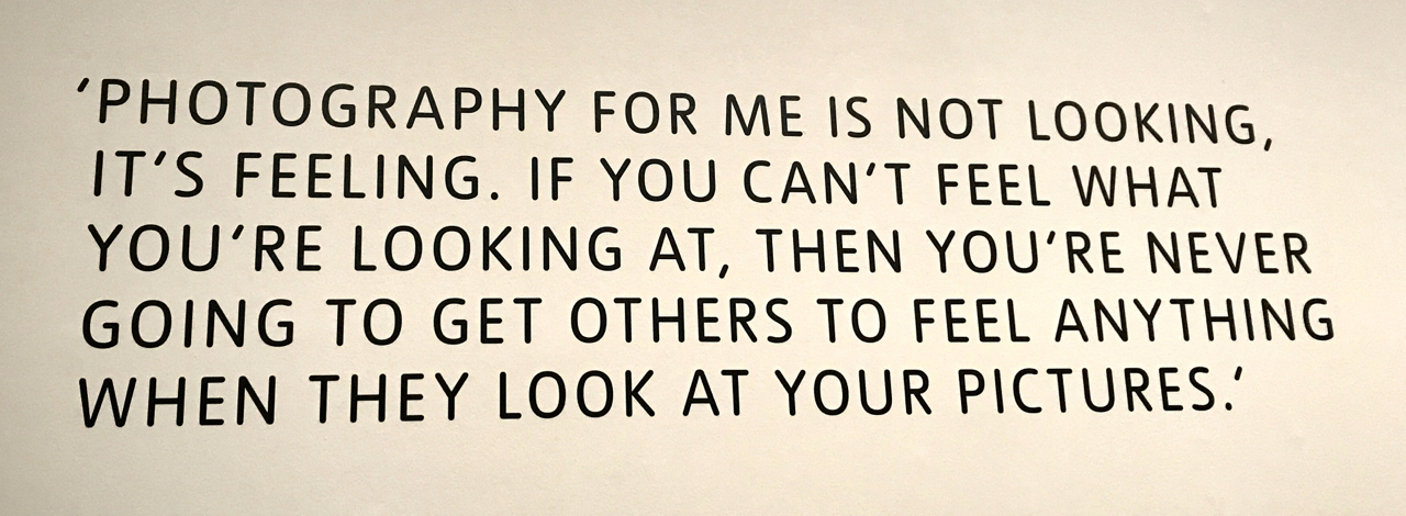 At the entrance to the exhibition of Don McCullin's photographs at Tate Britain, London