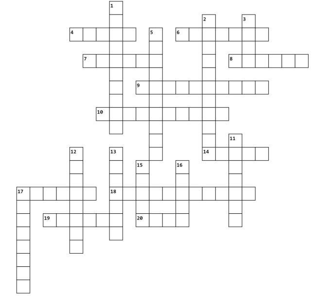 Crossword 16.9.2020